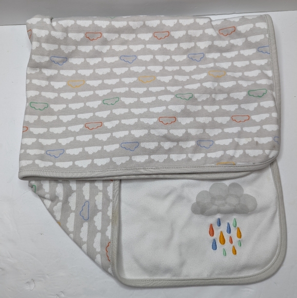 Gymboree Other Gymboree 24 Cloud Rain Baby Receiving Blanket Grey